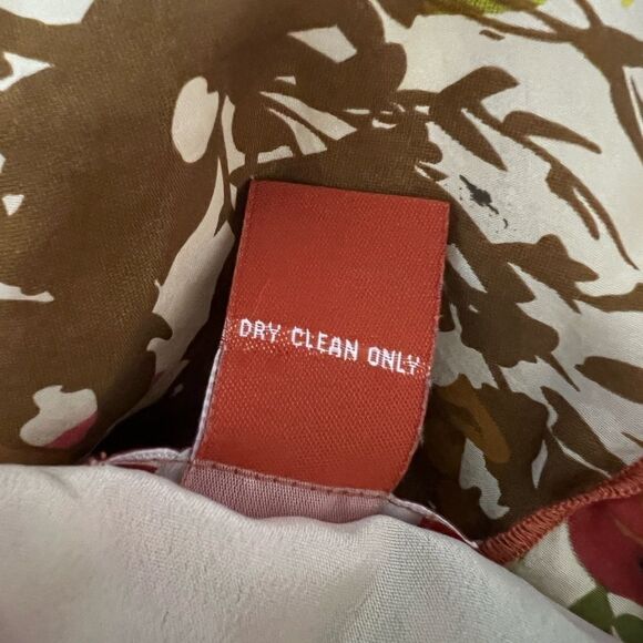 Sundance Catalog Dress Floral Silk sz 6 sleeveless beige multicolor *altered* -6 - Picture 7 of 8